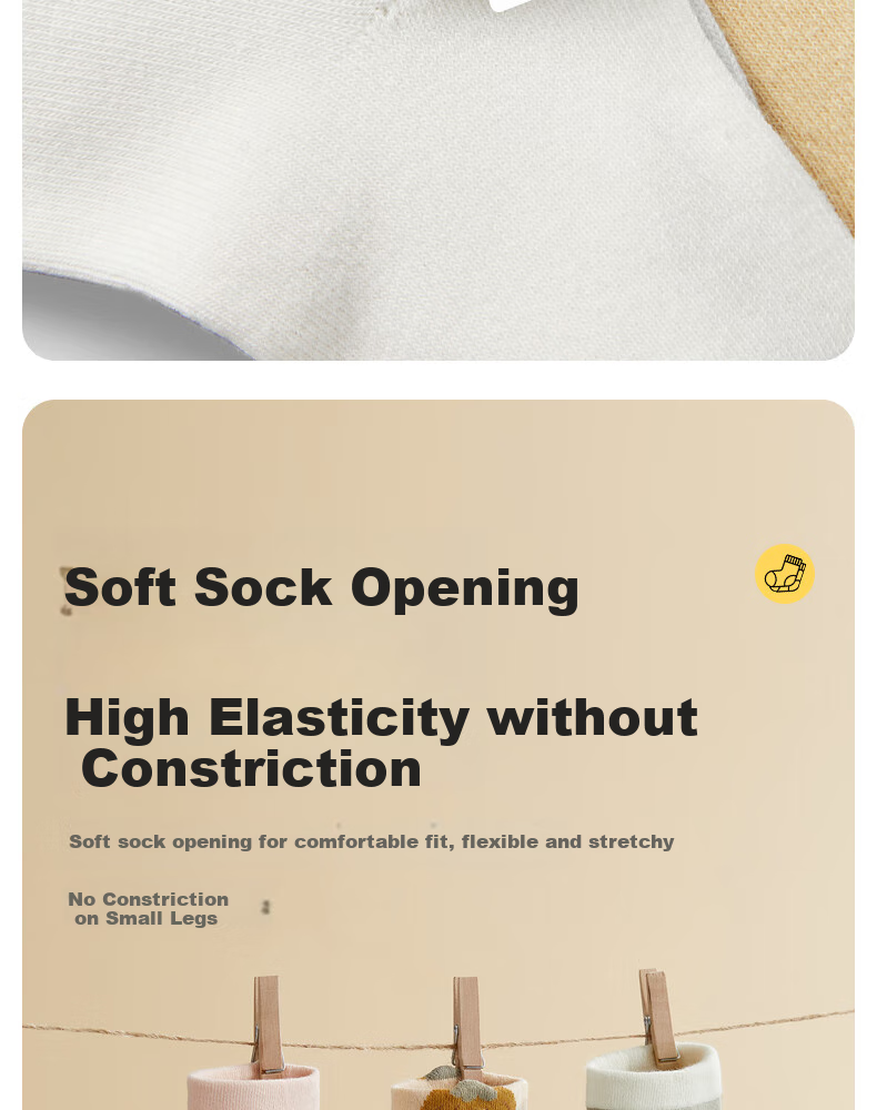 Shiyuejiejing Baby Socks, Spring And Autumn Cotton Socks, Long Over-Knee Socks for Boys And Girls, Non-Binding Children's Socks, All-Season Class A 8