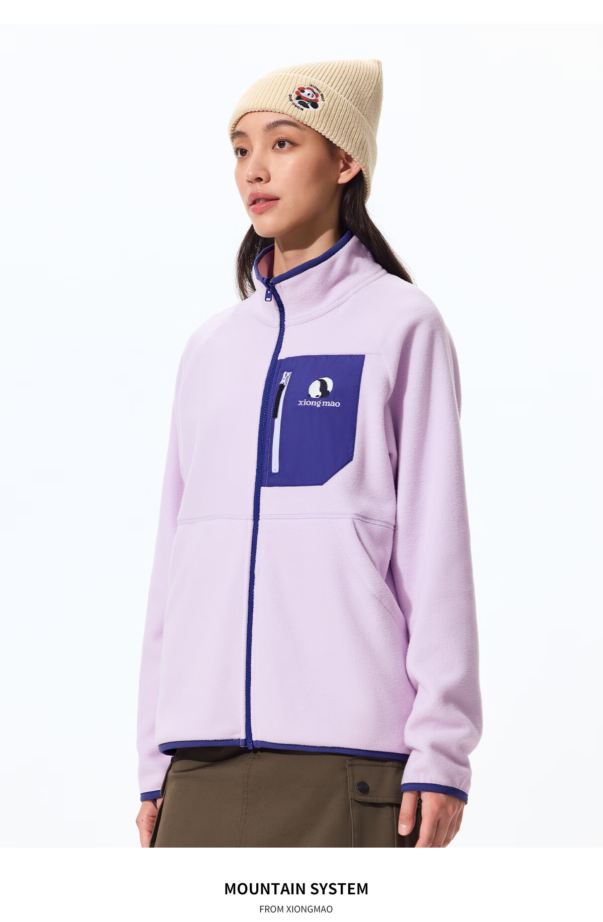Panda Camel Series Outdoor Fleece Jacket Men and Women Autumn Winter Mountaineering Polar Fleece Coat Inner Liner 1220, M 19