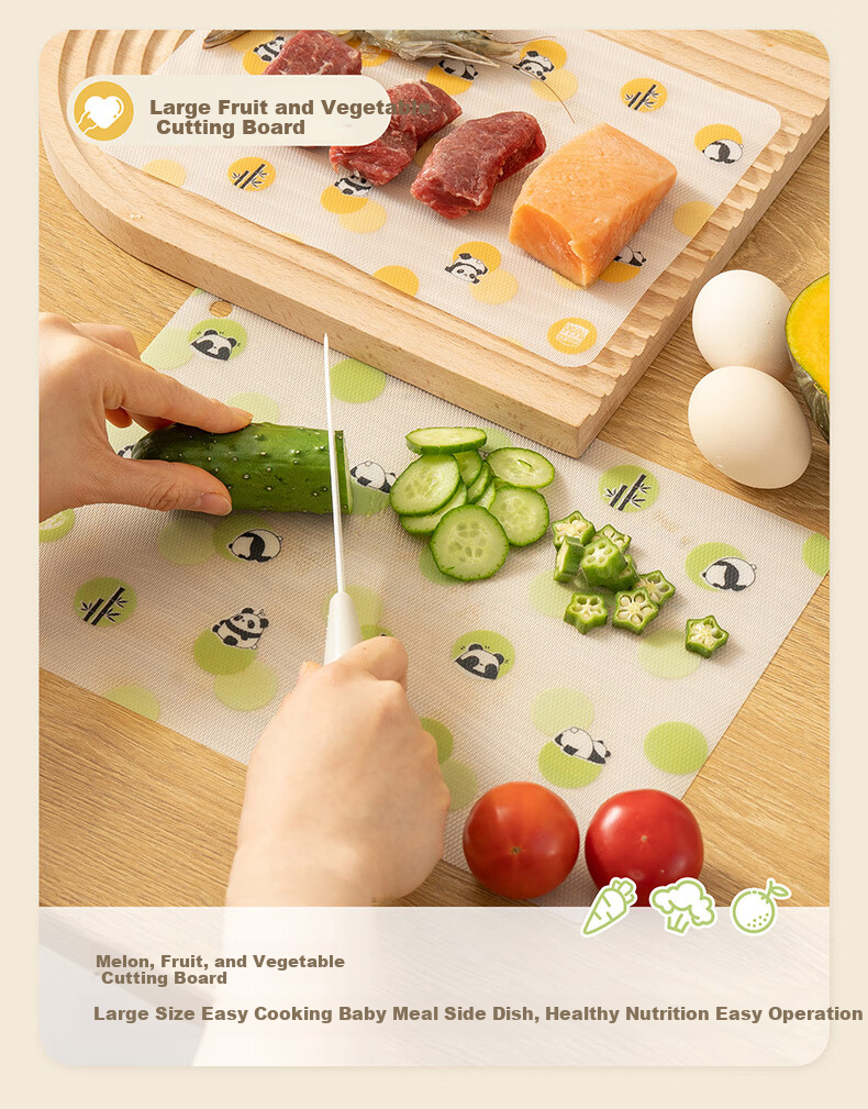 Easy Your Home Portable Antibacterial Plastic Cutting Boards, Large Size with 10 Pieces for Chopping Vegetables And Baby Food Preparatio 8