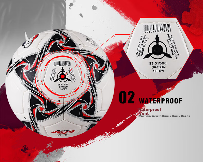 Star Star Youth Soccer Ball Size 5 Hand-Stitched Training And Match Ball SB515-05 5