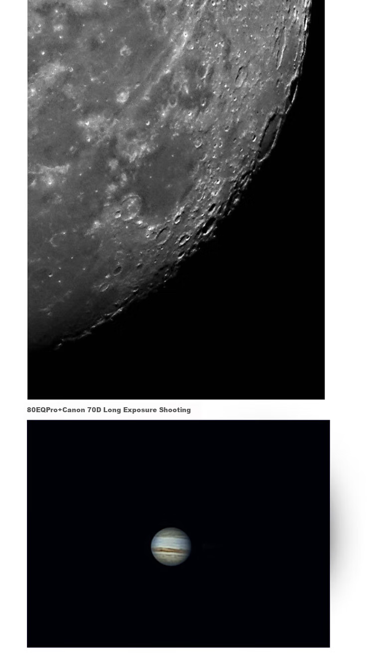 Xingtelang 80EQPro High-Definition, High-Magnification, Large-Aperture Professional Astronomical Telescope for Moon And Sky Observation, Student Science Education Birthday Gift 16