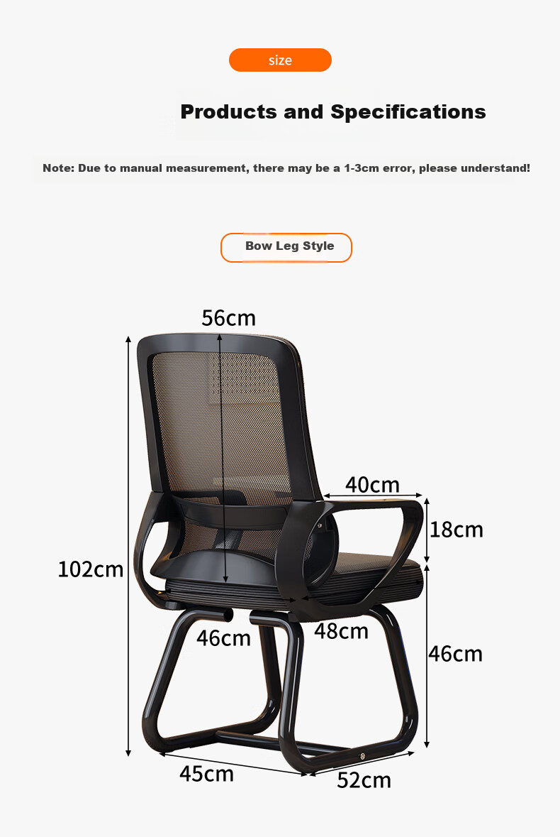 Chibailun Computer Chair, Office Chair, Home Ergonomic Chair, Dormitory Chair, Study Room Bow-Shaped Chair, Gaming Chair 17