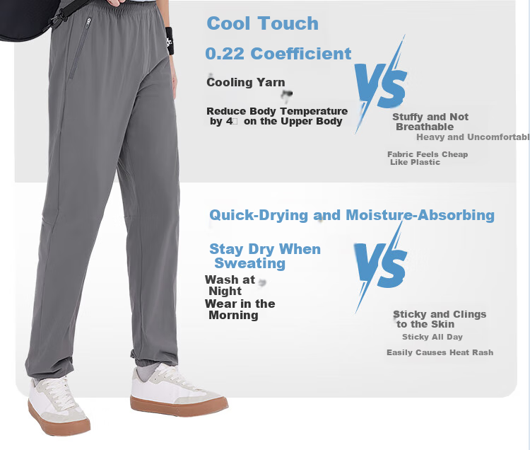 JD Original Quick-Dry Sports Pants, Breathable Running Casual Pants, Loose-Fitting Joggers, Autumn Men's Style, Belgian Blue, 2XL 5