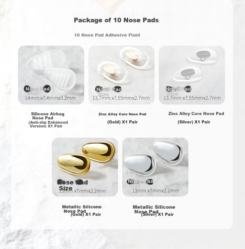 Yanjingbang Titanium Metal Anti-Pressure Mark And Non-Slip Nose Pads, Bridge And Eyeglass Frame Accessories 33