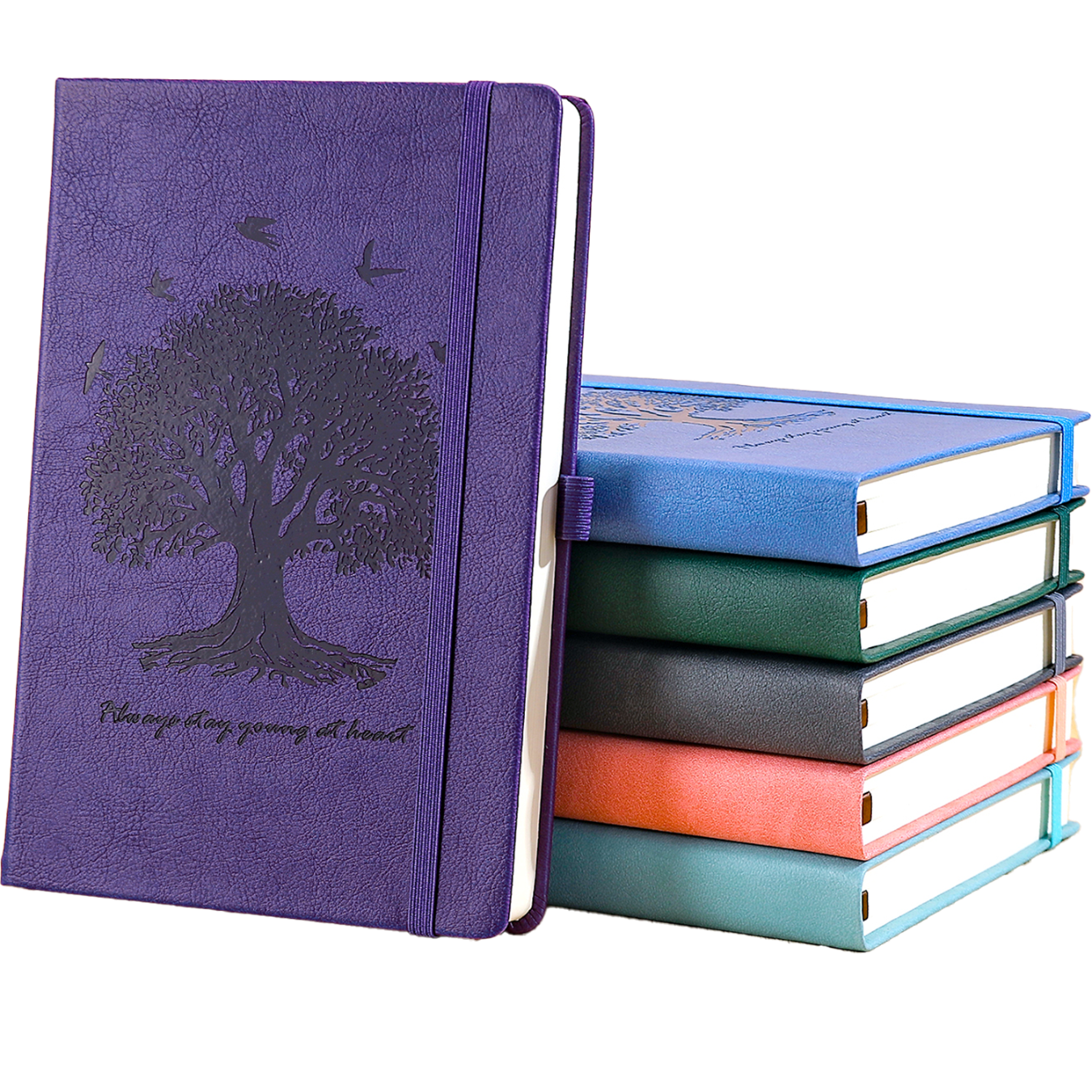 A5 Thickened Strap Notebook 360 Pages Candy Color Soft Leather Business Student Office Meeting Study Lined Journal Customizable