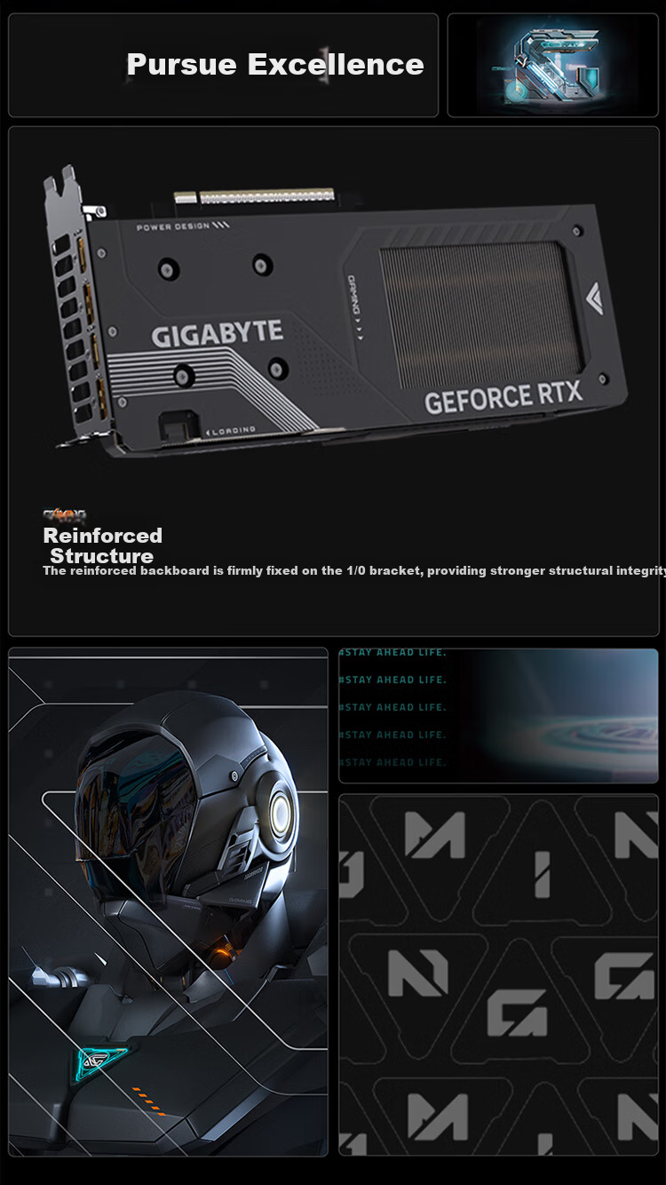 GIGABYTE 5050 8GB Graphics Card, Windforce GeForce RTX 5050 SFF 8GB DLSS4 Gaming Design OpenClaw Local Deployment Graphics Card 3