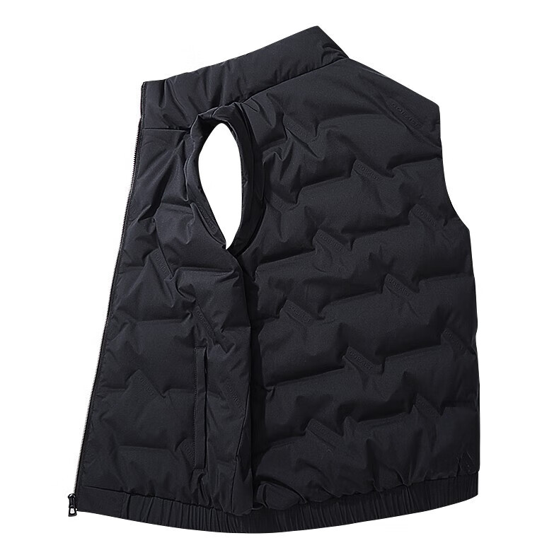 JEEP SPIRIT Men's down Vest Jacket, Winter Short Sleeveless down Coat, Stand Collar Breathable Outerwear, Black, 2XL 5