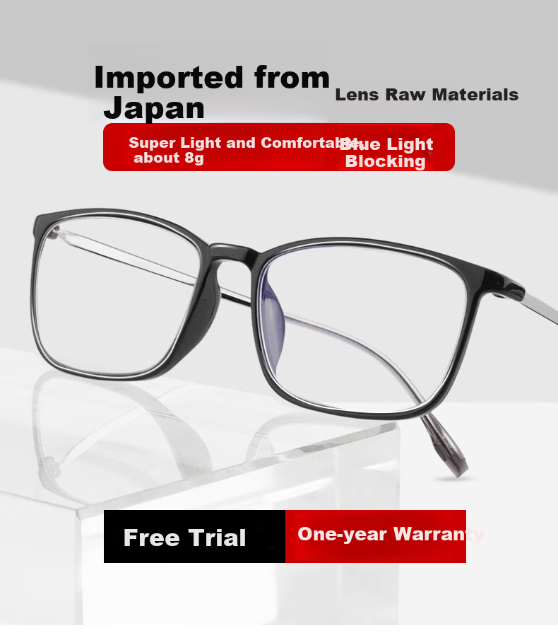 VGO Reading Glasses for Men And Women, Fashionable Ultra-Light High-Definition Anti-Blue Light High Beam Glasses for Elderly, 201 Black Silver 100 Degrees 2