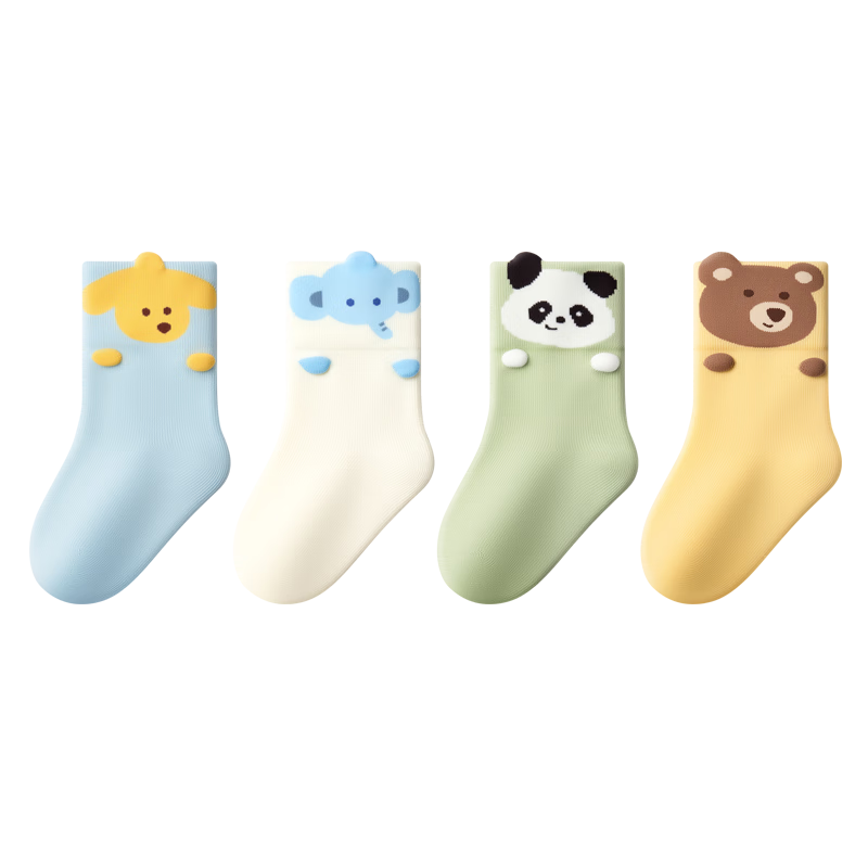 Baby Cotton Seamless Mid-Calf Socks for Newborns and Infants Spring and Autumn Soft Non-Binding Leg Socks