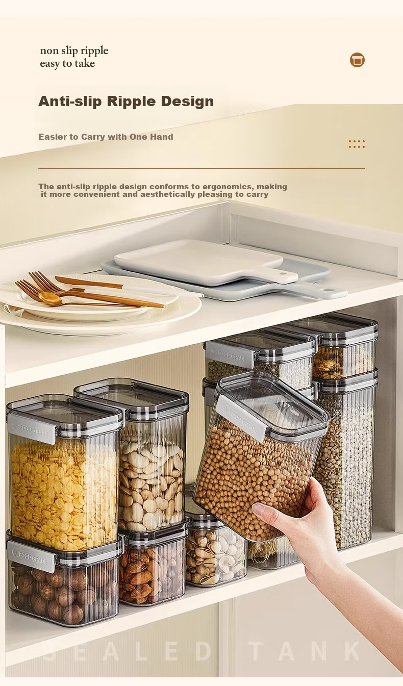 Jiabangshou Airtight Container, Grain Storage Box, Food-Grade Snack And Dried Goods Storage Jar, Tea Storage Container, 460ml, Set of 3 7