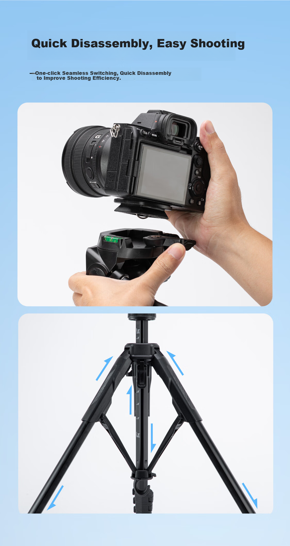 Aochuan CT-17F Hydraulic Gimbal Phone Stand, Live Streaming Tripod, Specialized Extendable Selfie Photography And Video Tripod, Versatile Multi-Functional 3