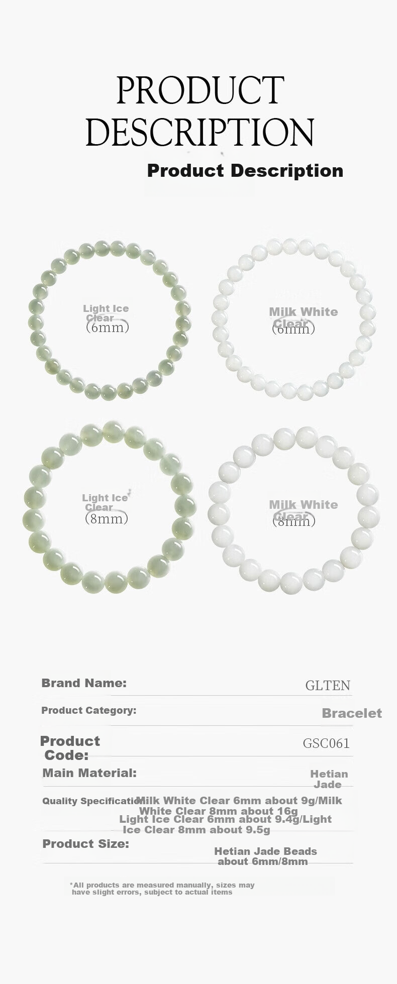 GLTEN Ice-Cool Hetian Jade Bracelet for Women, 2026 New Style, Birthday Wedding Anniversary Gift for Girlfriend Or Wife 18
