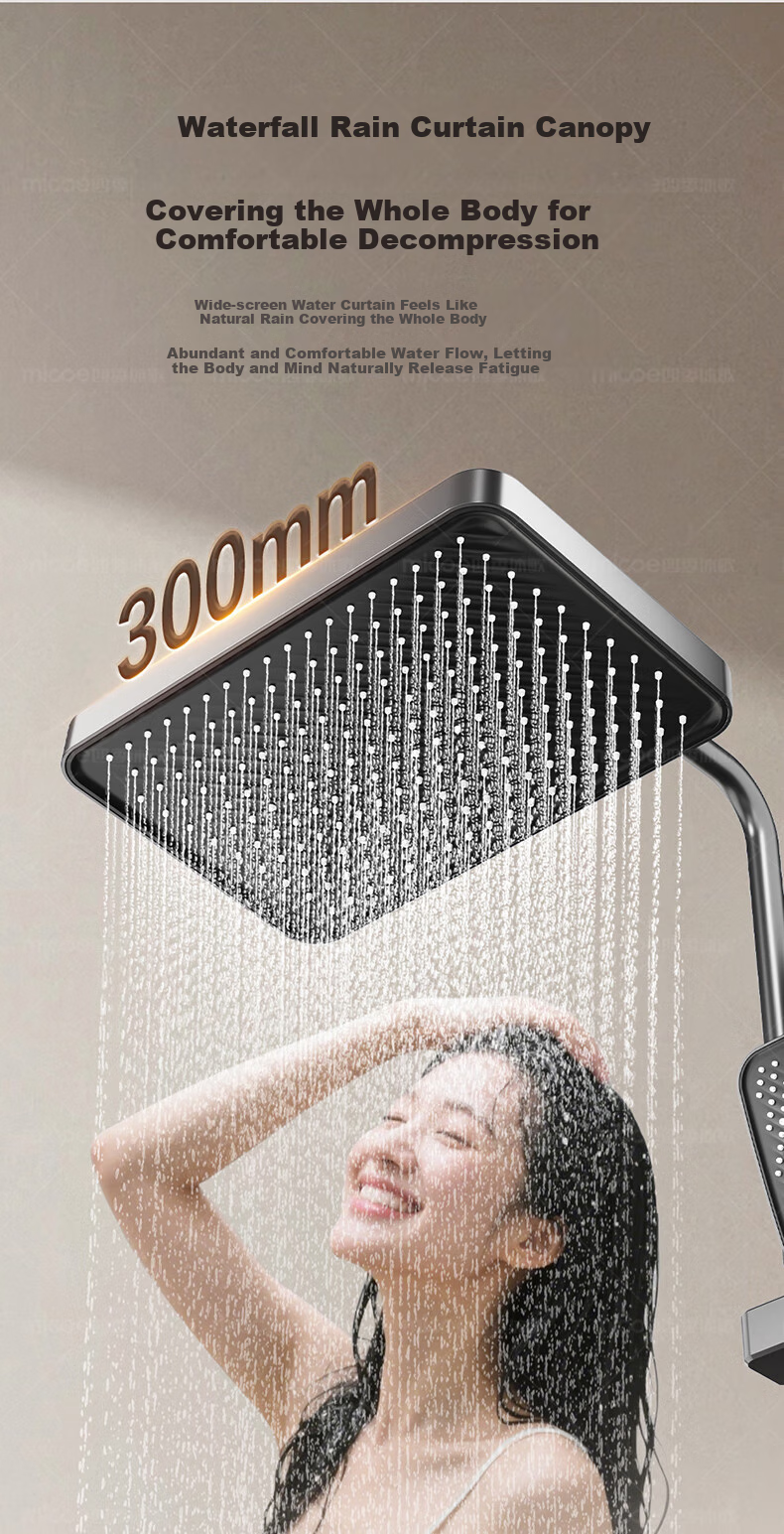 MICOE Bathroom Shower Set, S3 Series Gunmetal Gray, Multi-Functional High-Pressure Shower Head Complete Kit 11