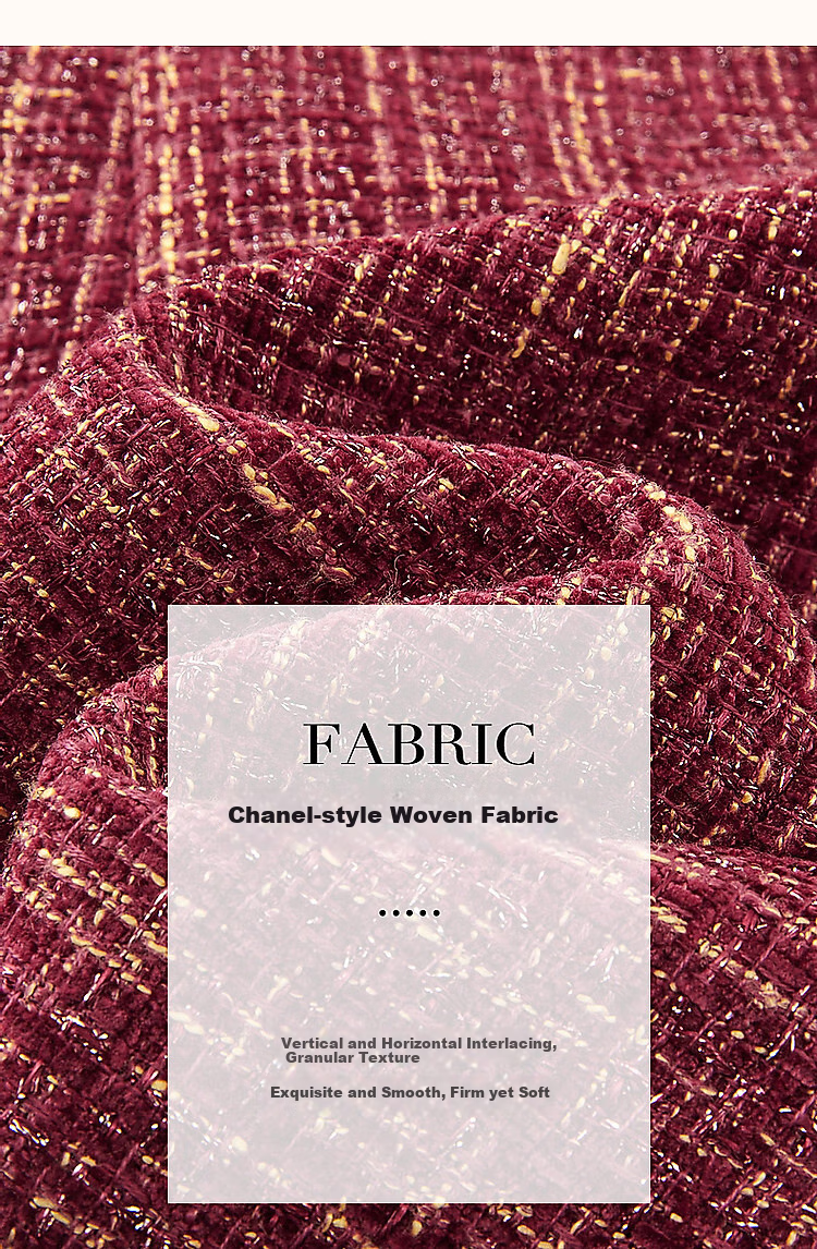 Dme [Qianjin Madeleine] Winter Socialite Little Chanel Style V-Neck Tassel Frayed Ribbon A-Line Mid-Length Dress for Women 6