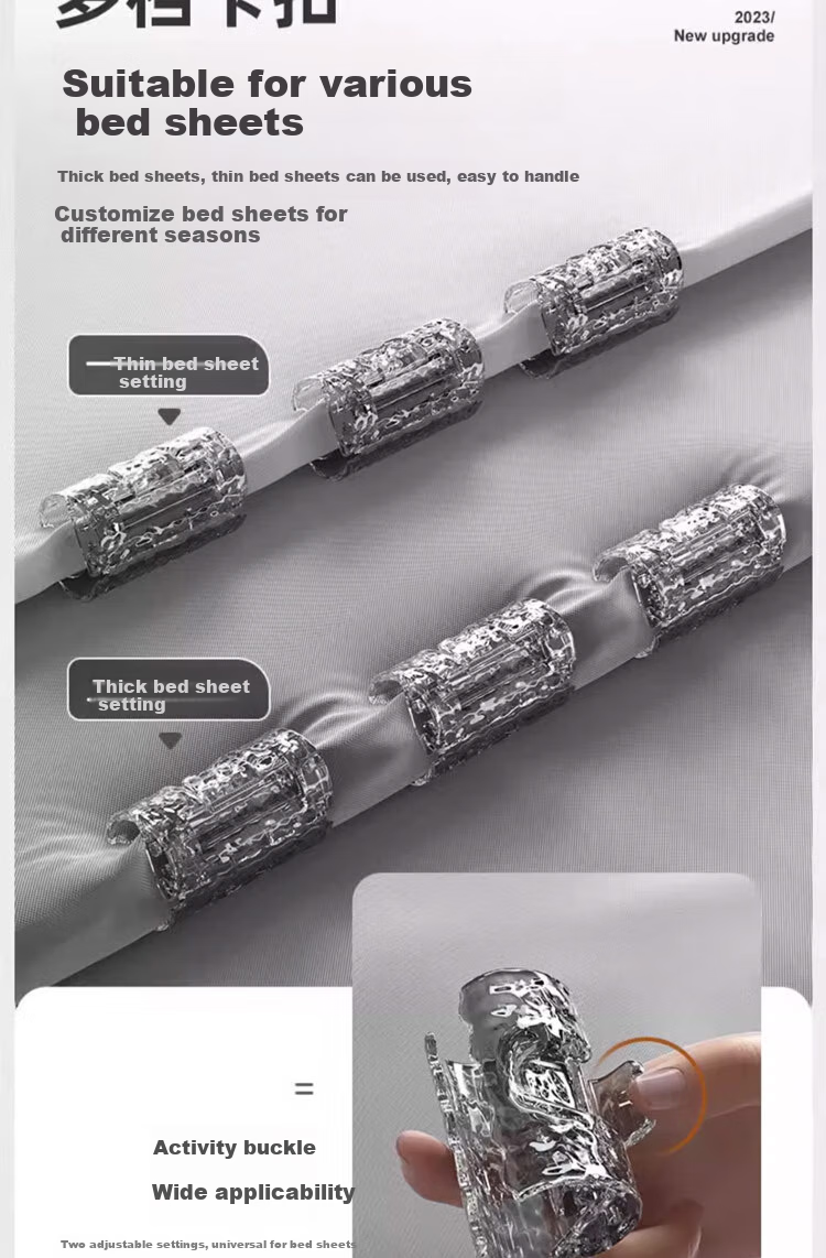 Jiashigao Bed Sheet Fixer, Anti-Slip And Non-Shift Device, Quilt Clip, Duvet Cover Preventer, Needleless Mattress Fastener 5