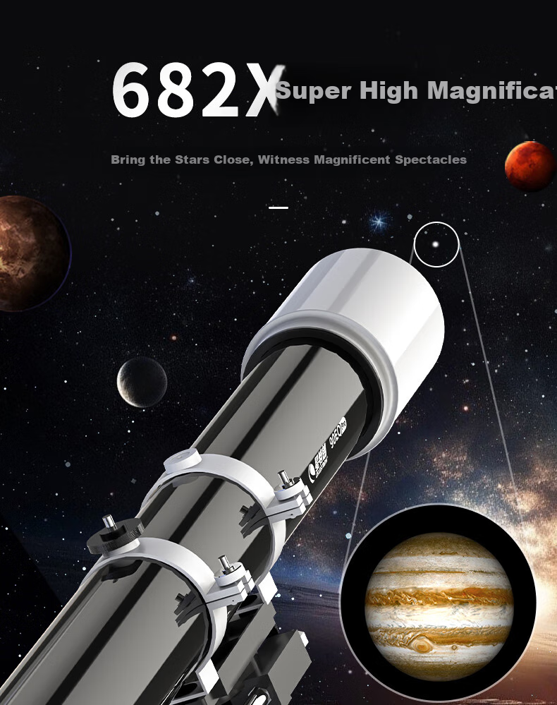 Xingtelang 90EQPro Large-Aperture High-Definition High-Magnification Professional Moon-Gazing Landscape Astronomical Telescope for Deep Space Exploration And Jupiter Viewing 12
