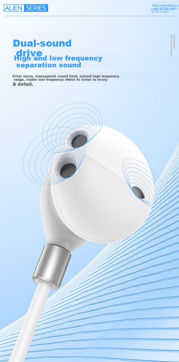 DOOSEYUON [2025 Alien Edition] Apple Wired Earphones Type-C Compatible with IPhone 17 Plus, 16, 15 Pro Max, IPad Pro, Huawei Nova 13 6