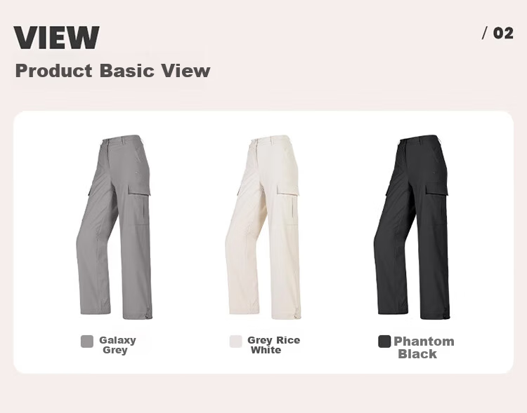 CAMEL Women's Cargo Pants, Unisex Style, Autumn Waterproof Casual Pants, Slimming Straight-Leg Sweatpants, Fleece-Lined Fashionable Woven Pants, Size L 16