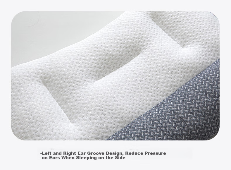 HLA A-Class Cotton Double-Sided Piped Quilted Latex Zoned Pillow Core Pillow Pair 13