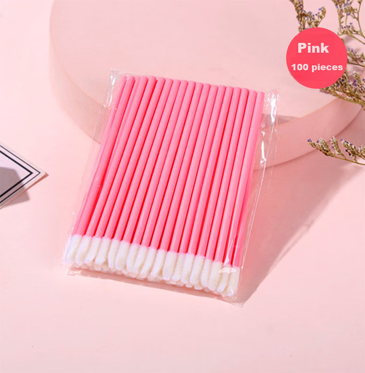 Meifuyu Disposable Lip Brush Sticks, 50 Pieces, Portable Lipstick Brush, Makeup Brush, Blending Lip Glaze, Lip Balm, Lip Mask, Cotton Swabs MF8262 15