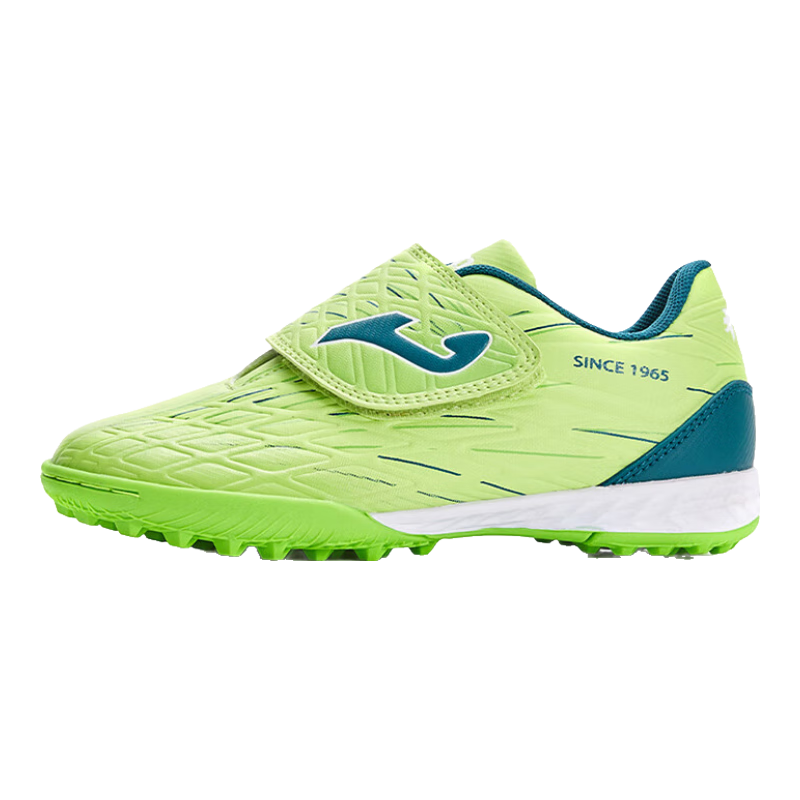 JOMA Soccer Shoes for Children, TF Turf Cleats, Boys And Girls Youth Non-Slip Wear-Resistant Velcro Football Training Shoes, Grass Green, Size 29