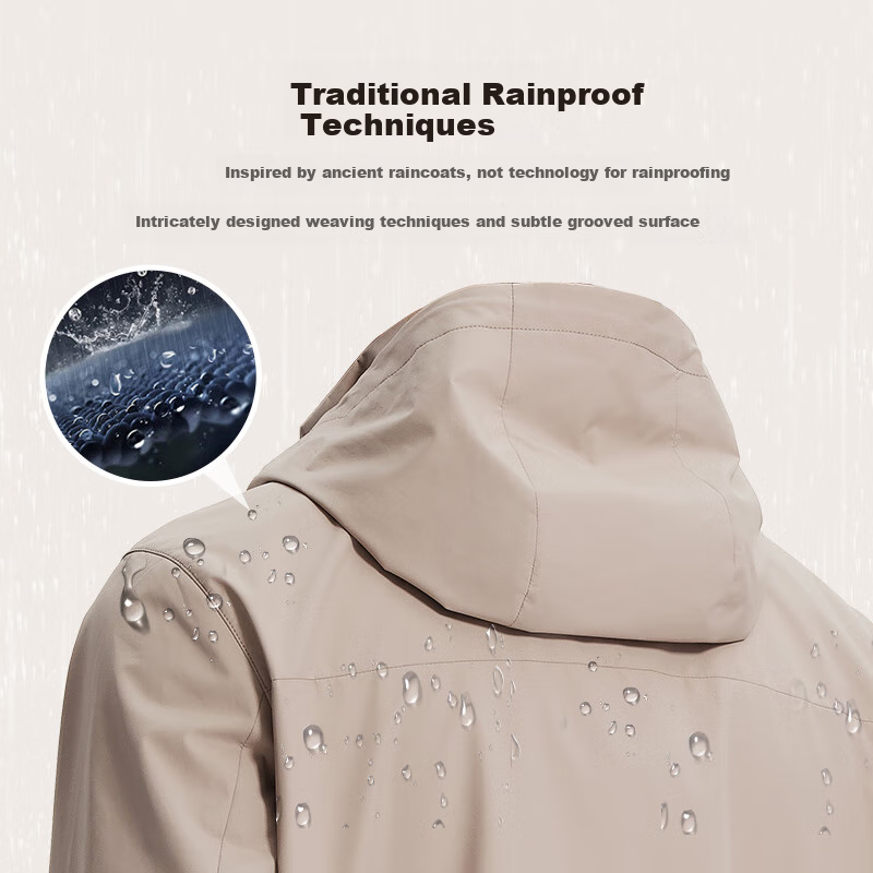 Goldlion [Breathable Waterproof] Spring And Summer Men's Eco-Friendly Windproof Poncho, Outdoor Commute Jacket, 1XL