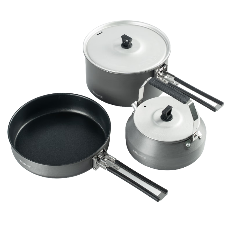 FIRE-MAPLE Chef 2 Camping Cookware Set Non-Stick Outdoor Pot Stove Kettle Cooking Pan Cookware