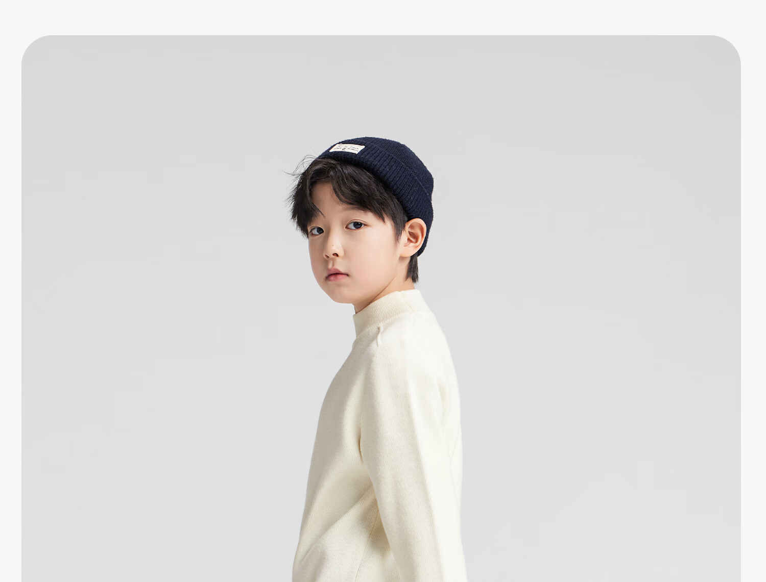 Zuo Xi Boys' Base Layer Sweater Big Kids Autumn Winter 2025 New Children's Half Turtleneck Knitwear Boys Gray 150cm 10