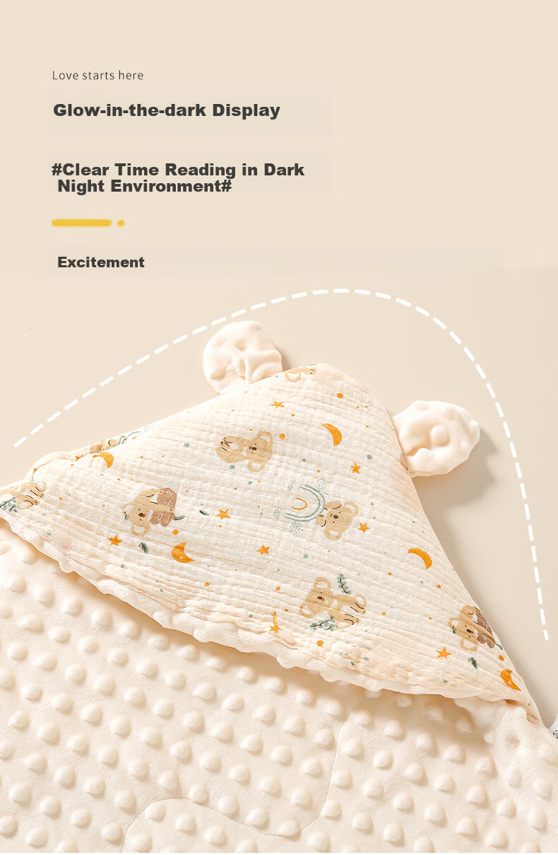 Tongyan Baby Swaddle Blanket, Spring And Summer Pure Cotton Anti-Startle Sleeping Bag, Newborn Baby Wrap Blanket, Quilted Blanket, Blue Elephant Patter 7