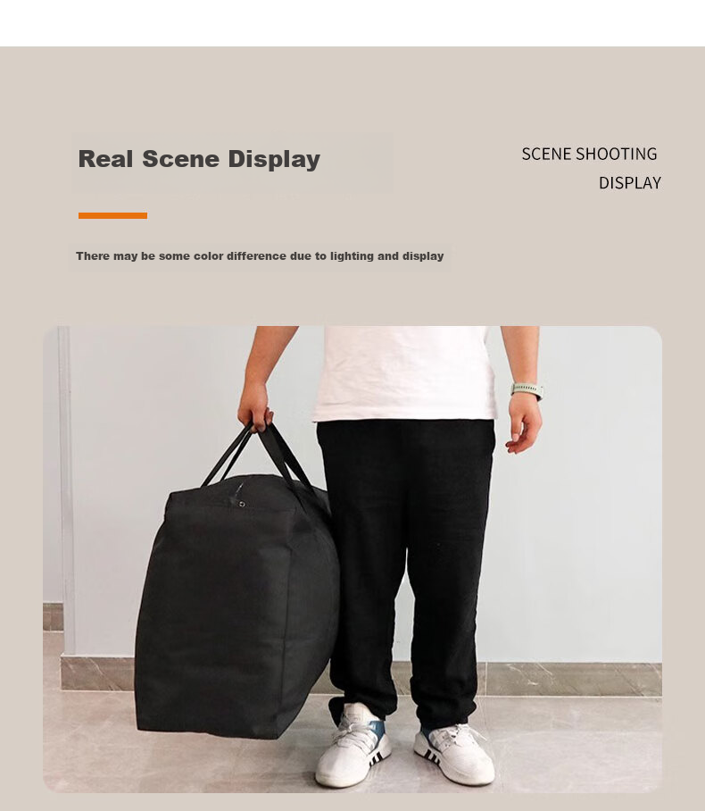 Pangdaidai Large Capacity Moving Luggage Bags Packing Bags for Clothes And Quilts Storage, 3 Pieces, Non-Woven Fabric, 80*57*26cm 8