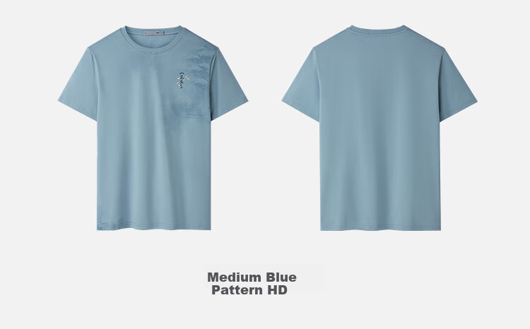 HLA Men's T-Shirt, Summer Mountain Series, Large Size, Cool-Feeling Short Sleeve for Me 11