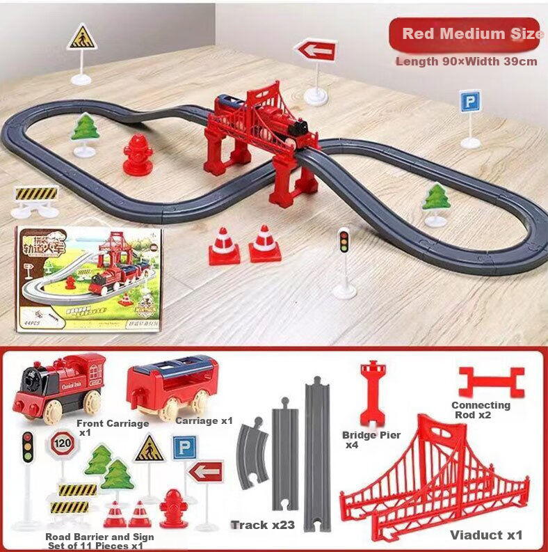 Beimuxing Children's Electric Train Track Car Toy, for Boys Aged 3-6, Roller Coaster Toy, Birthday Gift for Ages 7-14 8