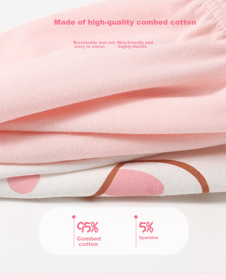 Bingxuemumian Girls' Underwear, Class A Cotton Antibacterial Triangle Panties, Cute Cartoon Design for Young And Older Girls, Comfortable Fit without Wedgies 4