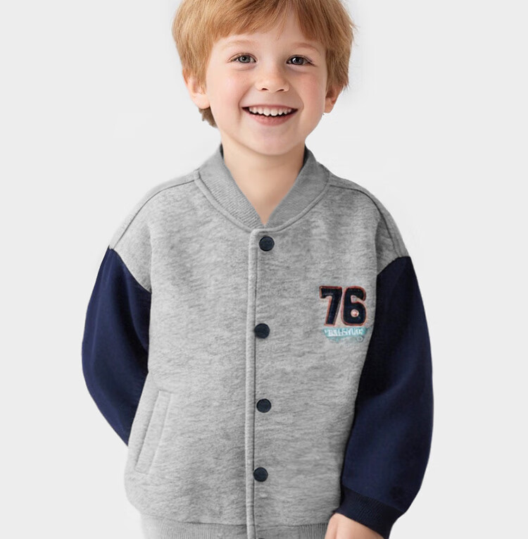 Badibadi Autumn Winter Newborn Baby Boys American Baseball Jacket Casual Sports Top Skateboard Dinosaur 100 5