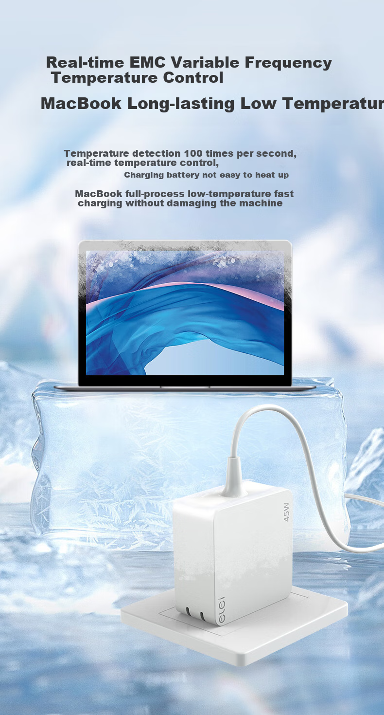 Elei Apple Computer Charger, 85W, for MacBook Pro A1286 A1343 A1297, Laptop Power Adapter Cable, 18.5V 4.6A, Angled Head 6