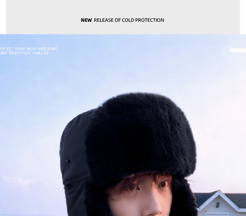 Red Dragonfly Men's Winter Trapper Hat Outdoor Fleece Thickened Windproof Cold-Resistant Cycling Warm Cotton Hat with Ear and Neck Protection 8