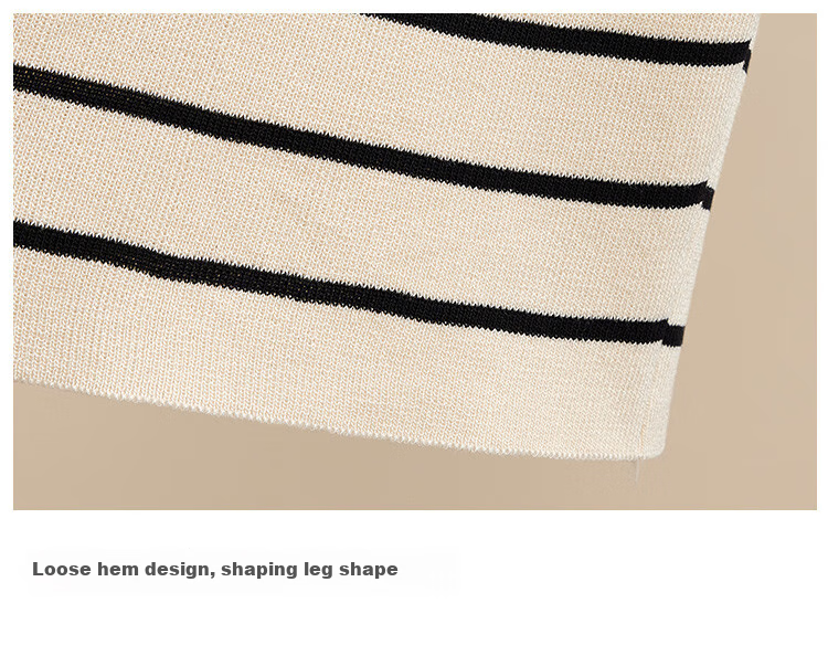 GUJIN Striped Knit Camisole for Women, New French Style Inner Wear, Slim Fit Base Layer Top, Apricot Color 11