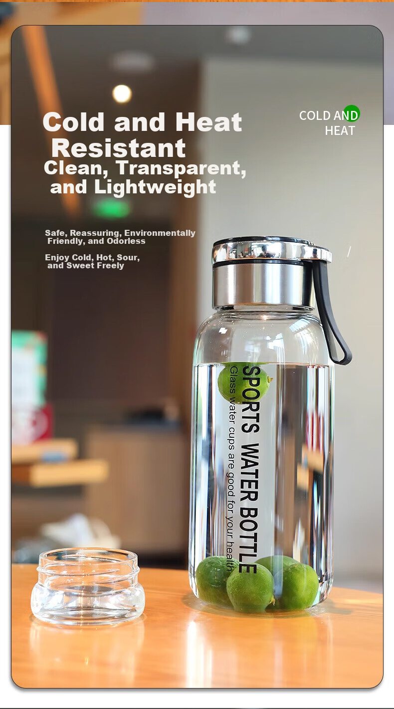 Cigeman Large Capacity Glass Cup with Tea Infuser for Children And Adults, Office Use, Tea And Water Separation Mug 12