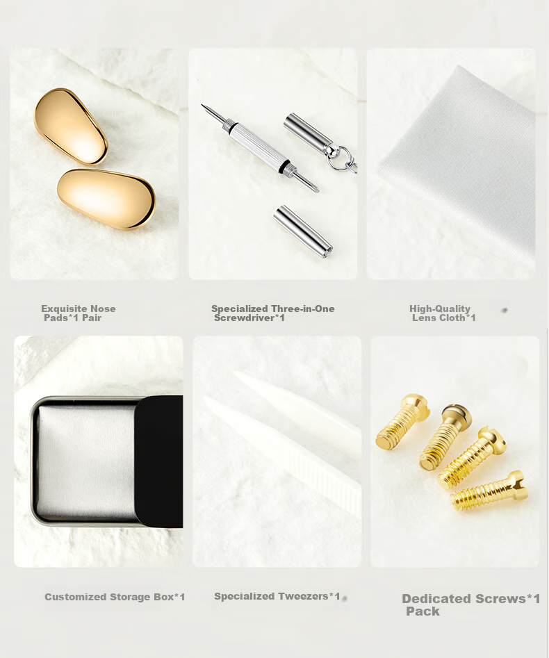 Yanjingbang Titanium Metal Anti-Pressure Mark And Non-Slip Nose Pads, Bridge And Eyeglass Frame Accessories 5