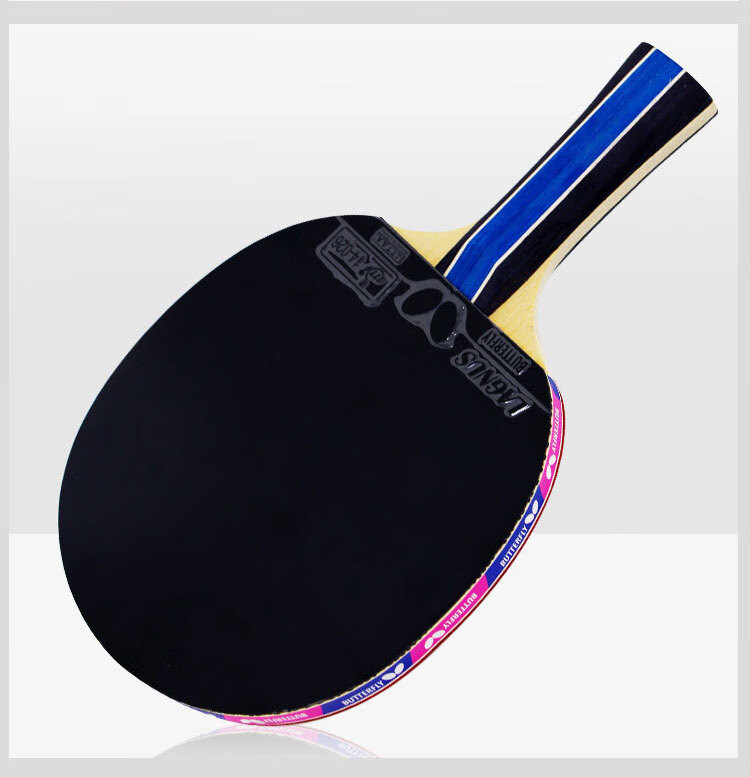 BUTTERFLY Six-Star Table Tennis Racket, Straight Handle, Double-Sided Reverse Rubber, Professional Competition Single Racket, 601 Model, Includes Racket Cover 7