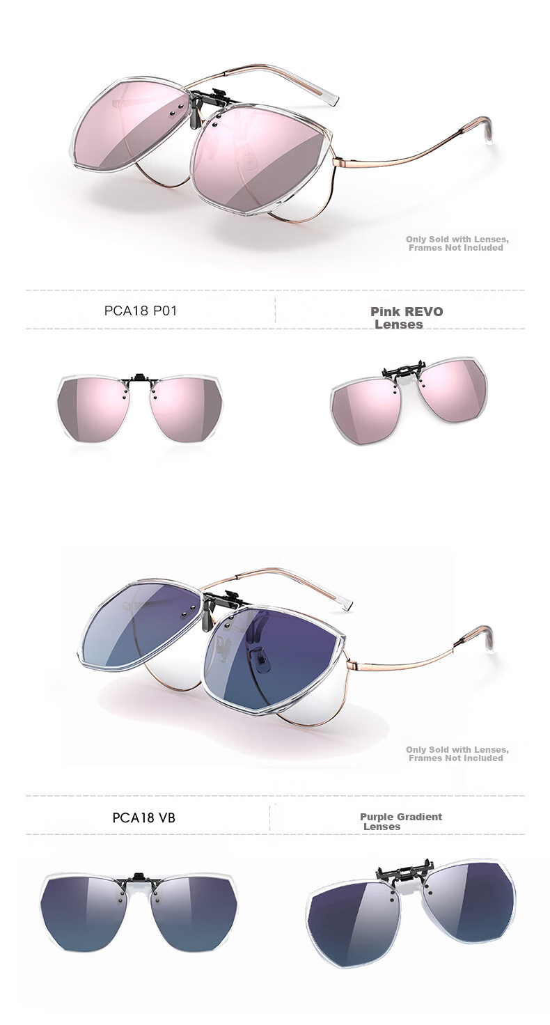 PARIM Myopia Night Vision Sunglasses Clip-On Square Glasses for Men And Women, Nearsighted Frame for Night Driving, Specialized Driving Glasses Clip-O 10