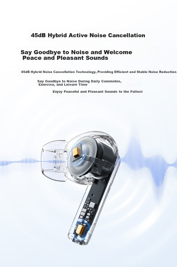 Honor Choice DOINGTOP X8i Bluetooth Earphones Honor Earphones Call Noise Reduction Long Battery Life Bluetooth 6.0 Waterproof Compatible with Honor Huawei Xiaomi Apple Phones Black 4
