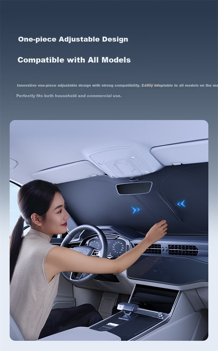 Baseus Car Sunshade, Front Windshield Sun Visor, Interior Heat Insulation Sunshade, Double-Layer Heat Insulation Cover 6