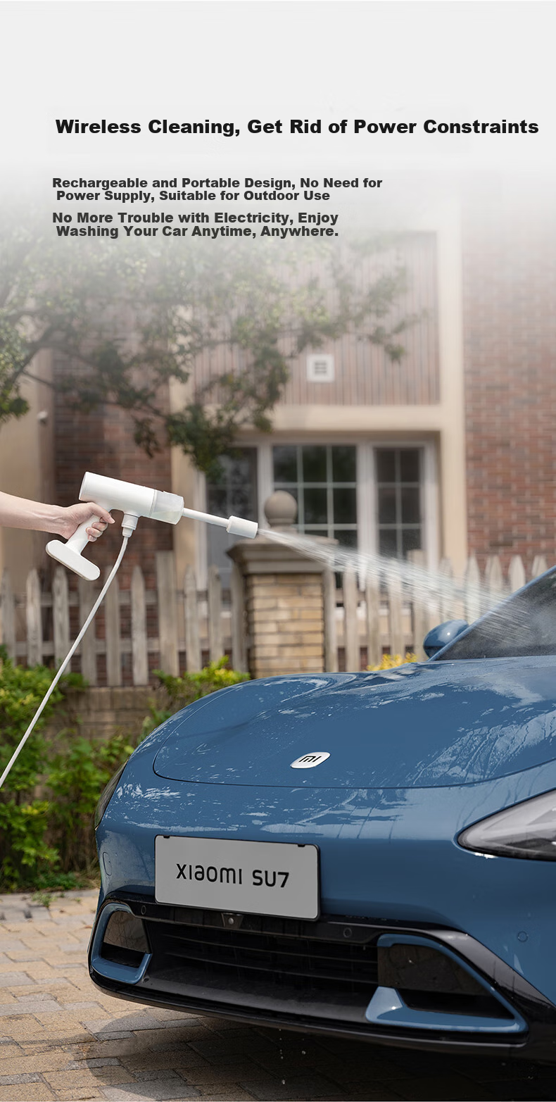 Mijia Xiaomi Wireless Car Washer, Multi-Functional Household Lithium Battery High-Pressure Car Washing Electric Water Gun, Portable Car Washing Machine 4
