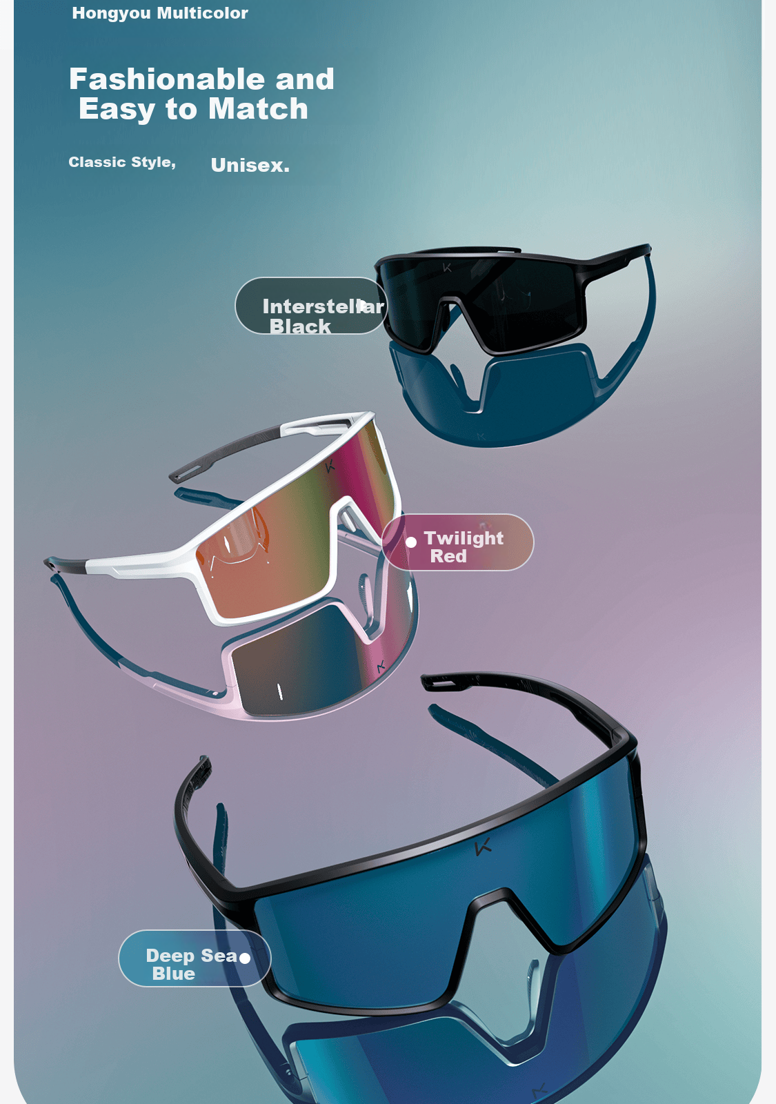 Keep Full-Frame Cycling Glasses, Black Frame, Anti-Slip, Windproof, Dustproof, Wind-Guiding, Drag-Reducing, White Frame, Coated with Red Lens 15