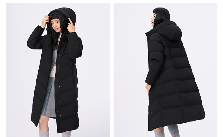 BOSIDENG 25-Year Winter Women's 90% Down Loose Fit Extra Long Thickened Hooded New Year Red Coat 4