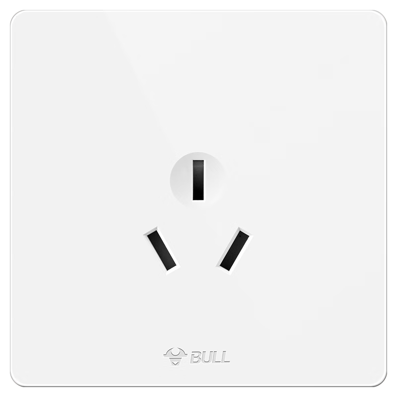 BULL Switch Socket, G12 Series Three-Hole 16A Socket, Air Conditioner Socket, 86-Type Panel, G12Z104S, Ivory White