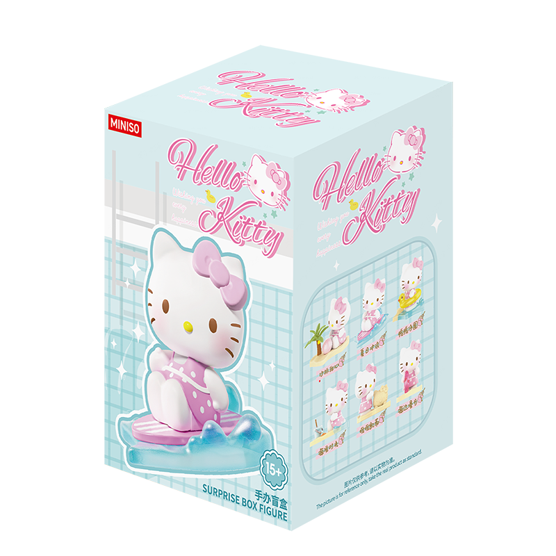 MINISO HELLO KITTY Heartfelt Holiday Series Figurine Blind Box Desktop Decoration Toy Birthday Gift for Girls