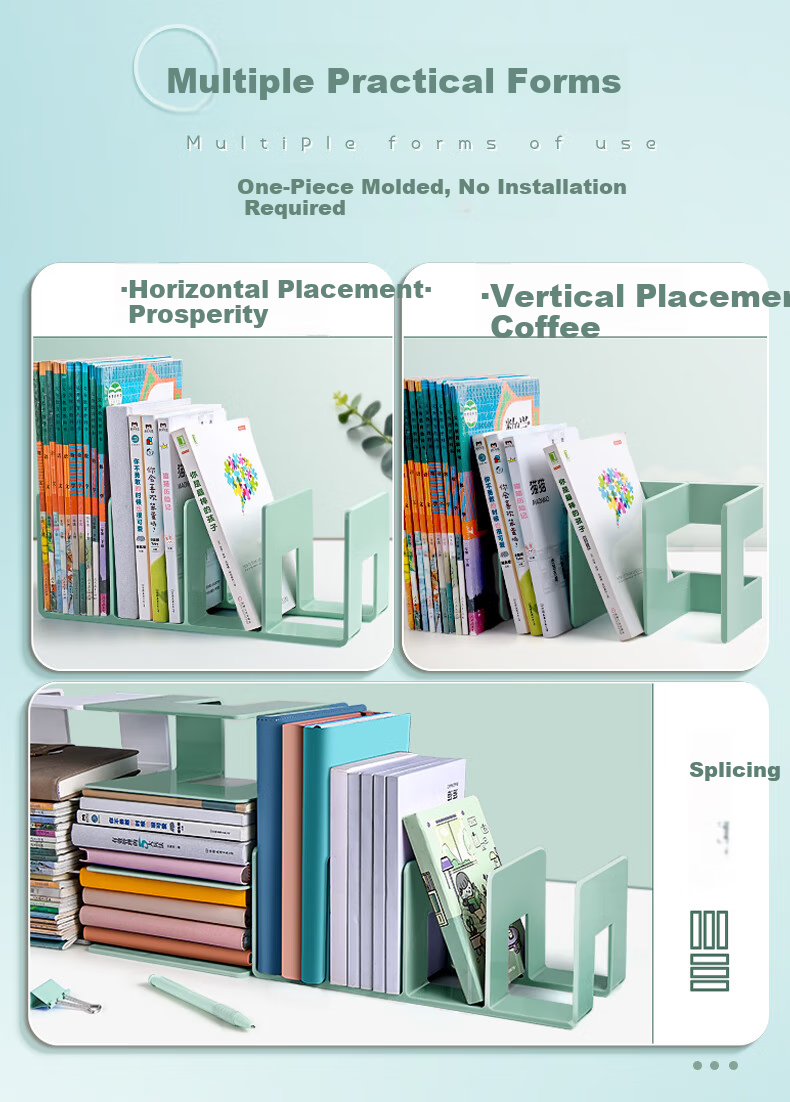 Shuxing Bookend Reading Stand Book Clip Desktop Bookshelf Tabletop Fixed Book Storage Organizer Divider Shelf Bookend Desk Organizer Student Book Holder Book Clip 5