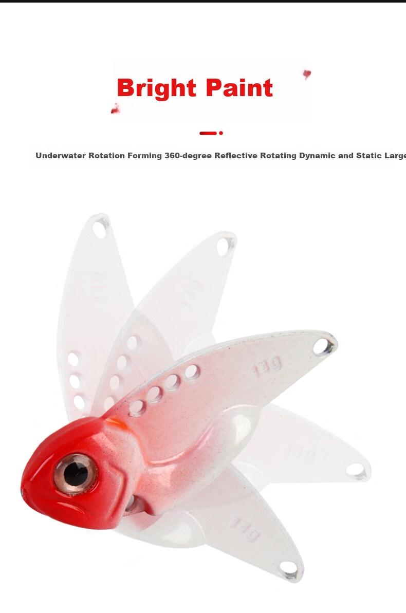 Xionghuo Lure VIB Metal Bait, Full Swimming Layer, 14g Small Iron Plate, for Freshwater Bass And Catfish Lures 7